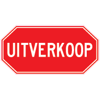 Raamsticker uitverkoop verkeersbord VA-0003