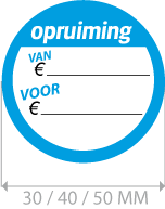 productstickers opruiming ETI-001