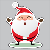 Kerstman Raamsticker VA-0118