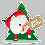 Kerstman Raamsticker VA-0112
