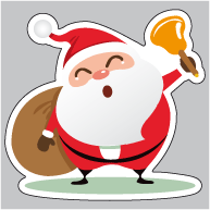 Kerstman Raamsticker VA-0115