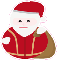 Raamsticker kerstman VA-0048