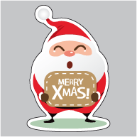 Kerstman Raamsticker VA-0114