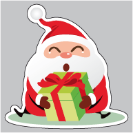 Kerstman Raamsticker VA-0117