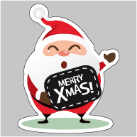 Kerstman Raamsticker VA-0116