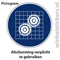 Pictogram 5 stuks 'afscherming' PICTO-155