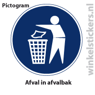 Pictogram 5 stuks 'afval' PICTO-186