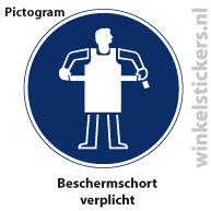Pictogram 5 stuks 'schort' PICTO-160