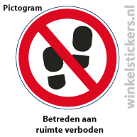 Pictogram 5 stuks 'ruimte' PICTO-020