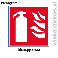 Pictogram 5 stuks 'blusapparaat' PICTO-026