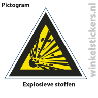 Pictogram 5 stuks 'explosieve' PICTO-125