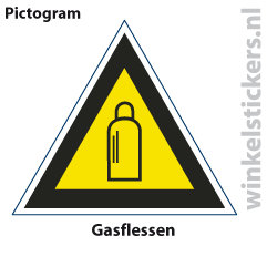 Pictogram 5 stuks 'gasflessen' PICTO-129