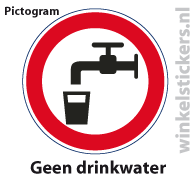 Pictogram 5 stuks 'drinkwater' PICTO-006