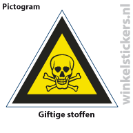 Pictogram 5 stuks 'giftig' PICTO-117