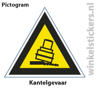 Pictogram 5 stuks 'kantelgevaar' PICTO-098