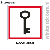 Pictogram 5 stuks 'noodsleutel' PICTO-042