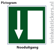 Pictogram 5 stuks 'nooduitgang' PICTO-075