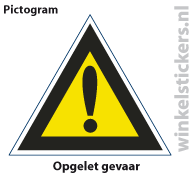 Pictogram 5 stuks 'opgelet' PICTO-124