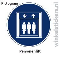 Pictogram 5 stuks 'personenlift' PICTO-158