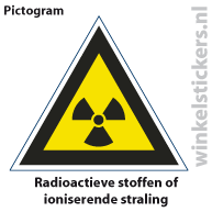 Pictogram 5 stuks 'radioactieve' PICTO-109