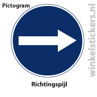 Pictogram 5 stuks 'richtingspijl' PICTO-174
