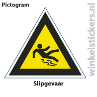 Pictogram 5 stuks 'slipgevaar' PICTO-102