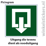 Pictogram 5 stuks 'uitgang' PICTO-071