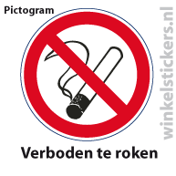 Pictogram 5 stuks 'roken' PICTO-002
