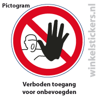 Pictogram 5 stuks 'toegang' PICTO-009