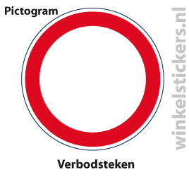 Pictogram 5 stuks 'verbod' PICTO-154