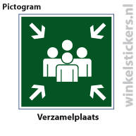 Pictogram 5 stuks 'verzamelplaats' PICTO-076