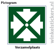 Pictogram 5 stuks 'verzamelplaats' PICTO-081