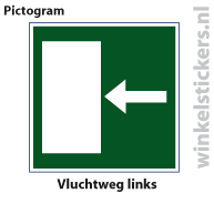 Pictogram 5 stuks 'vluchtweg' PICTO-073