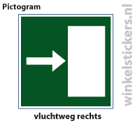 Pictogram 5 stuks 'vluchtweg' PICTO-074