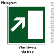 Pictogram 5 stuks 'vluchtweg' PICTO-082