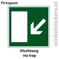 Pictogram 5 stuks 'vluchtweg' PICTO-083