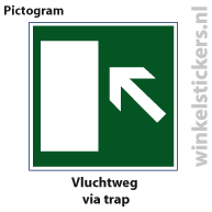 Pictogram 5 stuks 'vluchtweg' PICTO-084