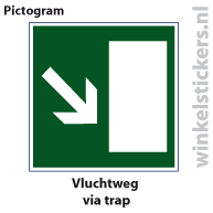 Pictogram 5 stuks 'vluchtweg' PICTO-085