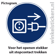 Pictogram 5 stuks 'stekker' PICTO-167