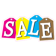Raamsticker prijskaartjes kleurrijk sale VA-0008