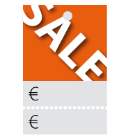 Prijskaartjes Sale oranje met scheurrand PR-0001