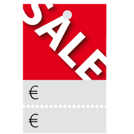 Prijskaartjes Sale rood met scheurrand PR-0001
