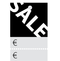 Prijskaartjes Sale zwart met scheurrand PR-0001