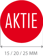 productstickers aktie rond STV-005