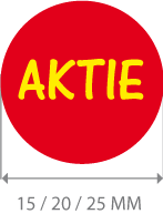 productstickers aktie rond STV-010