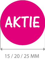 productstickers aktie rond STV-009