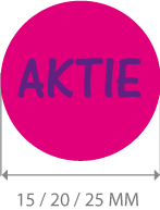 productstickers aktie rond STV-010