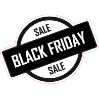 Raamsticker Black Friday rond VA-0103
