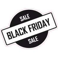 Raamsticker Black Friday rond VA-0103