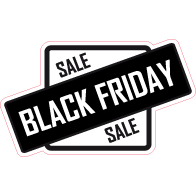 Raamsticker Black Friday vierkant VA-0104